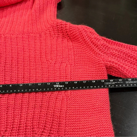 Banana Republic Alpaca Merino Wool Blend Pink Turtleneck Sweater Womens Medium - Picture 9 of 10